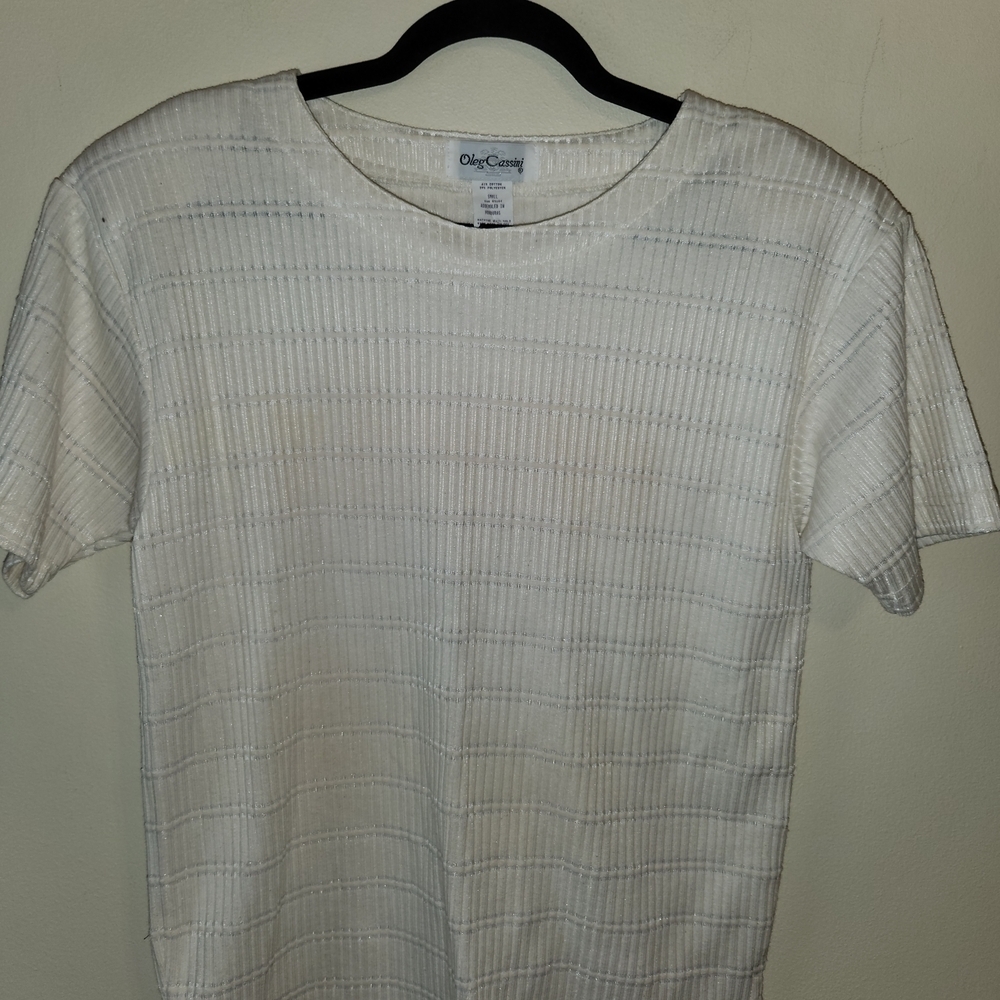 Oleg Cassini Off White/Cream Top